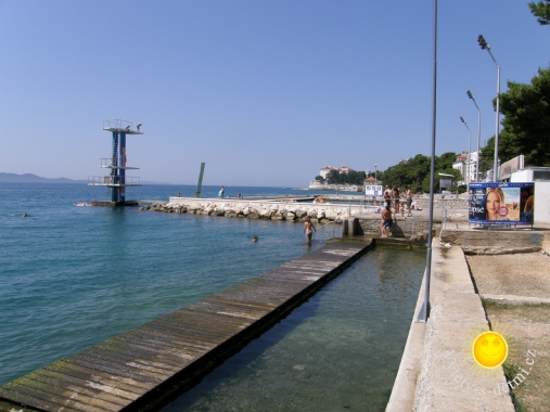 Pohled na koupaliště v Zadaru
