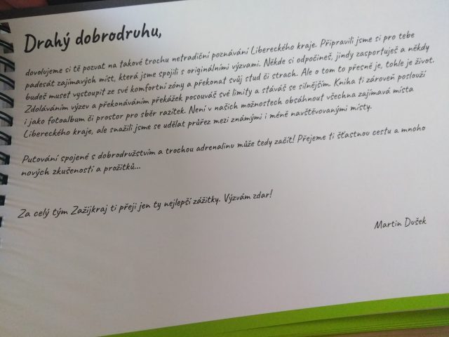 Předmluva ze zážitkového a cestovatelského průvodce zažij Liberecký kraj.