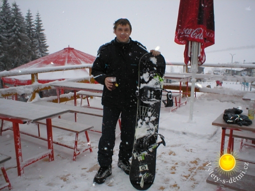 Snowboardování na Klínovci